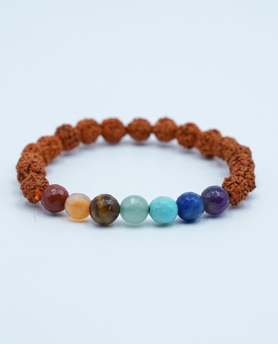 Seven Chakra Rudraksha Healing Bracelet