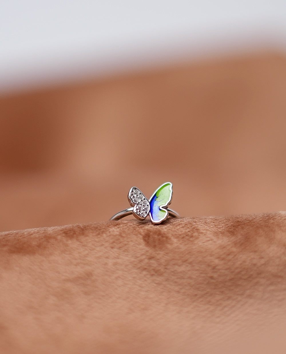 Butterfly Silver Ring For Ladies (Adjustable)