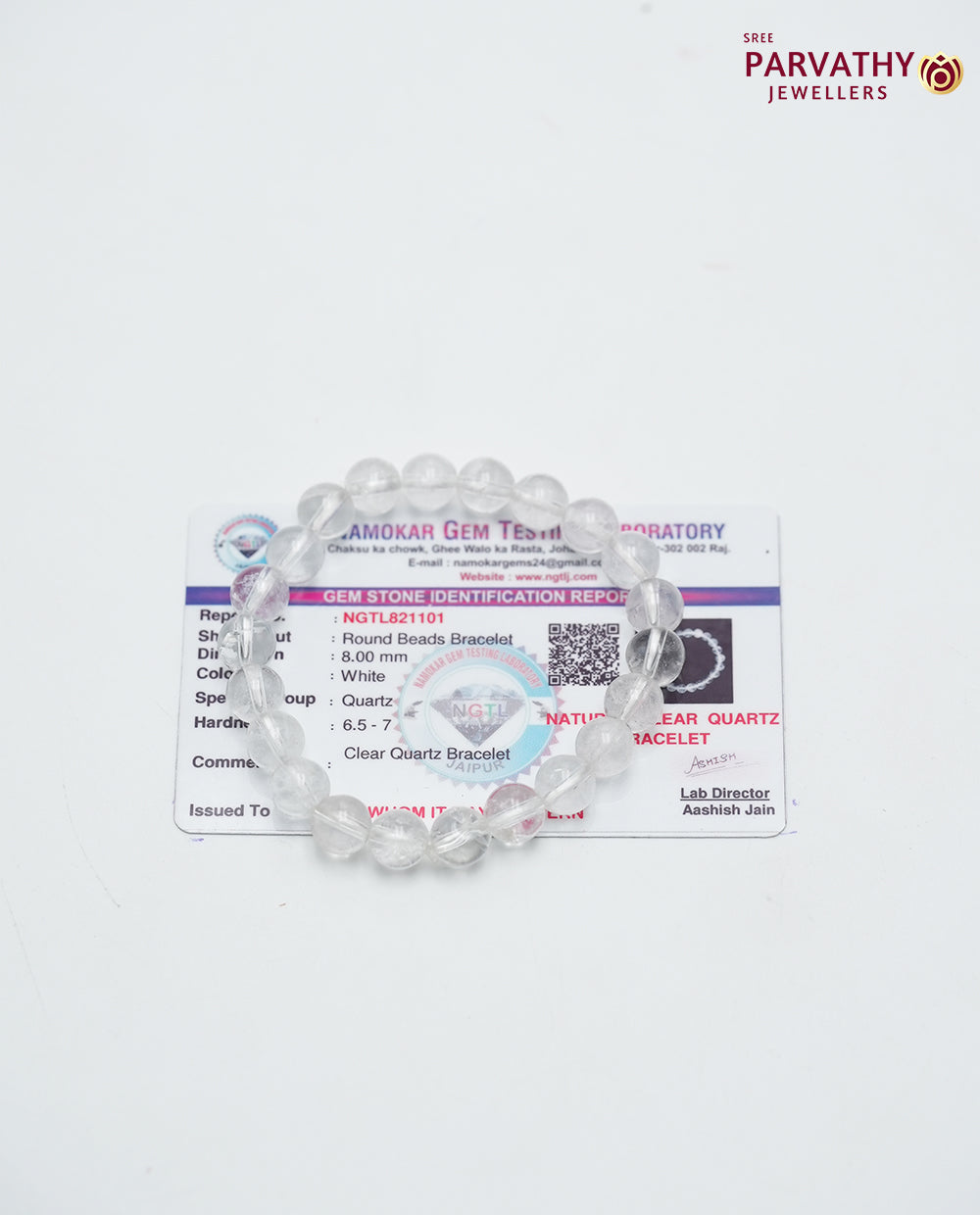 Clear Quartz Crystal Bracelet -Healing,Energy Amplification