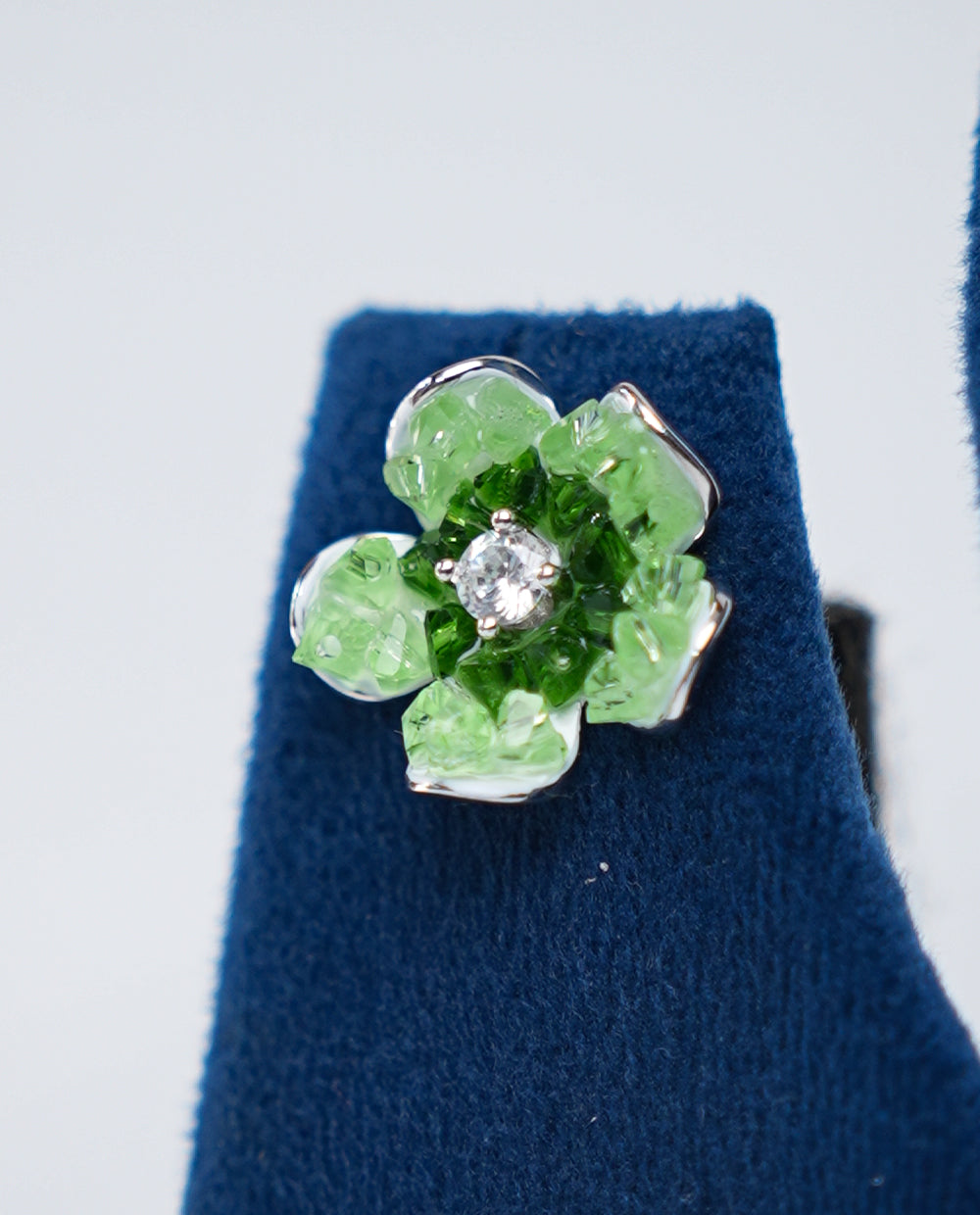 Green Silver Necklace - 925 Silver