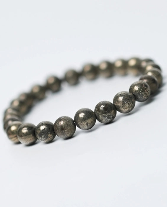 Natural Pyrite Stone unisex Bracelet