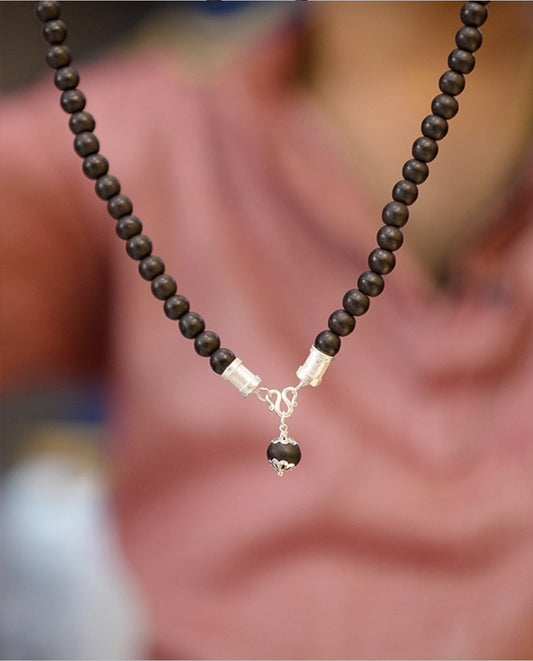 End Silver Karungali Mala (7mm)