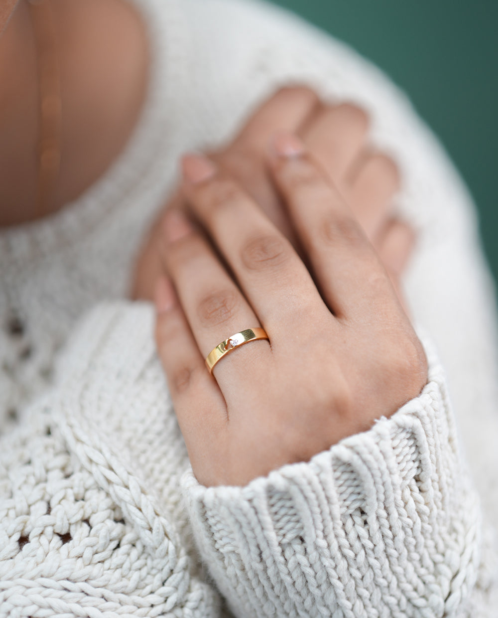 Modern Diamond Ring-18K