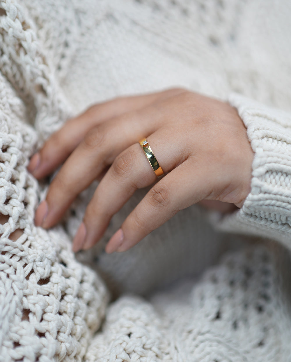 Modern Diamond Ring-18K