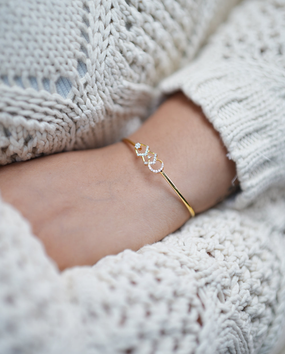 Ladies Diamond Bangle -18k