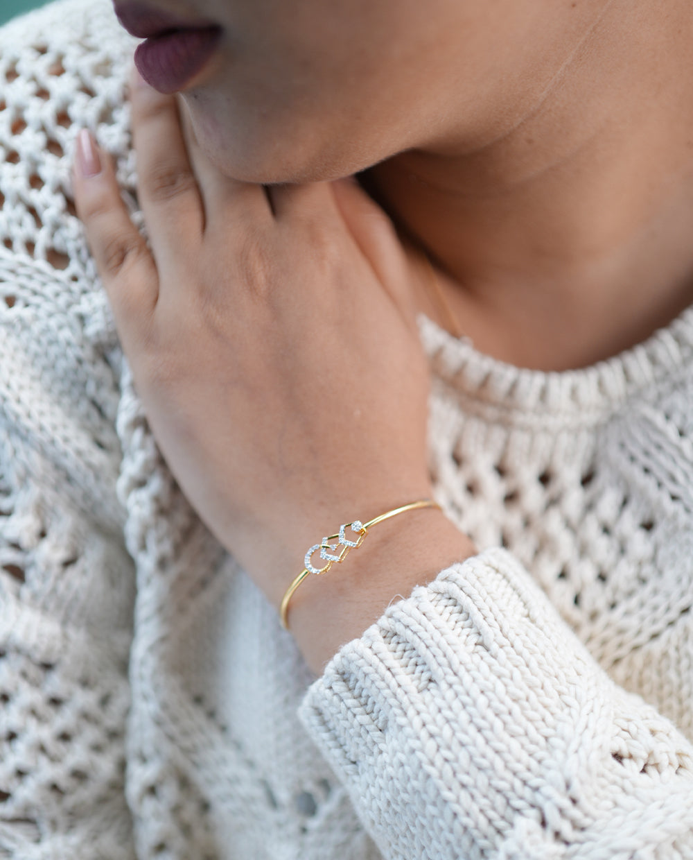 Ladies Diamond Bangle -18k