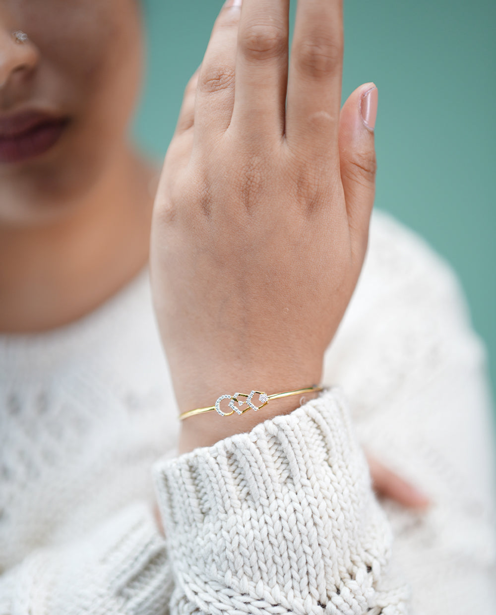 Ladies Diamond Bangle -18k