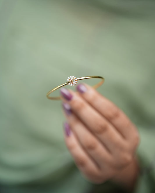Flower Ladies Diamond Bangle