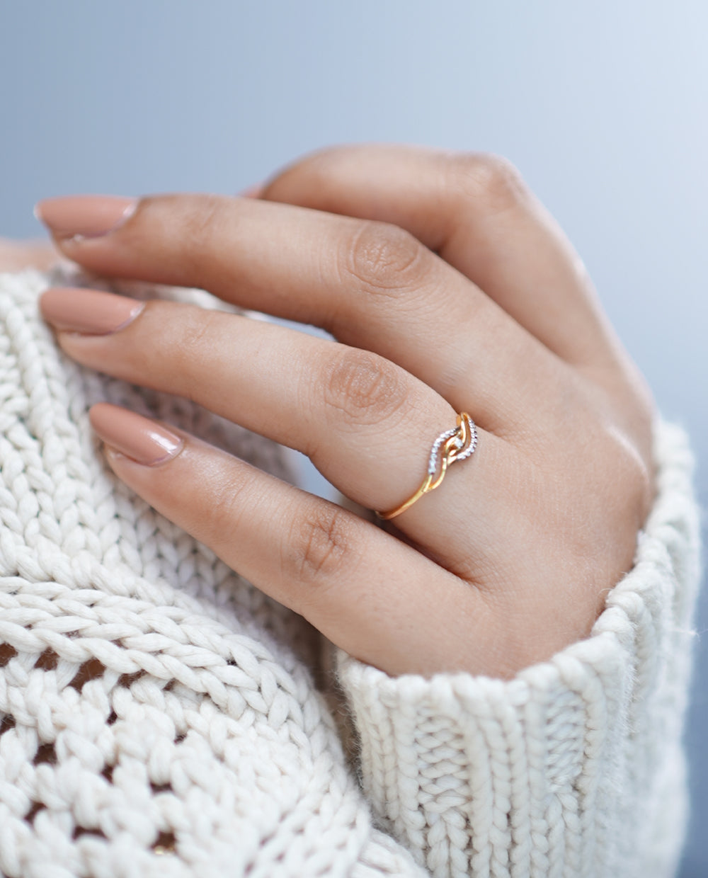Ladies Elegent Diamond Ring-18K