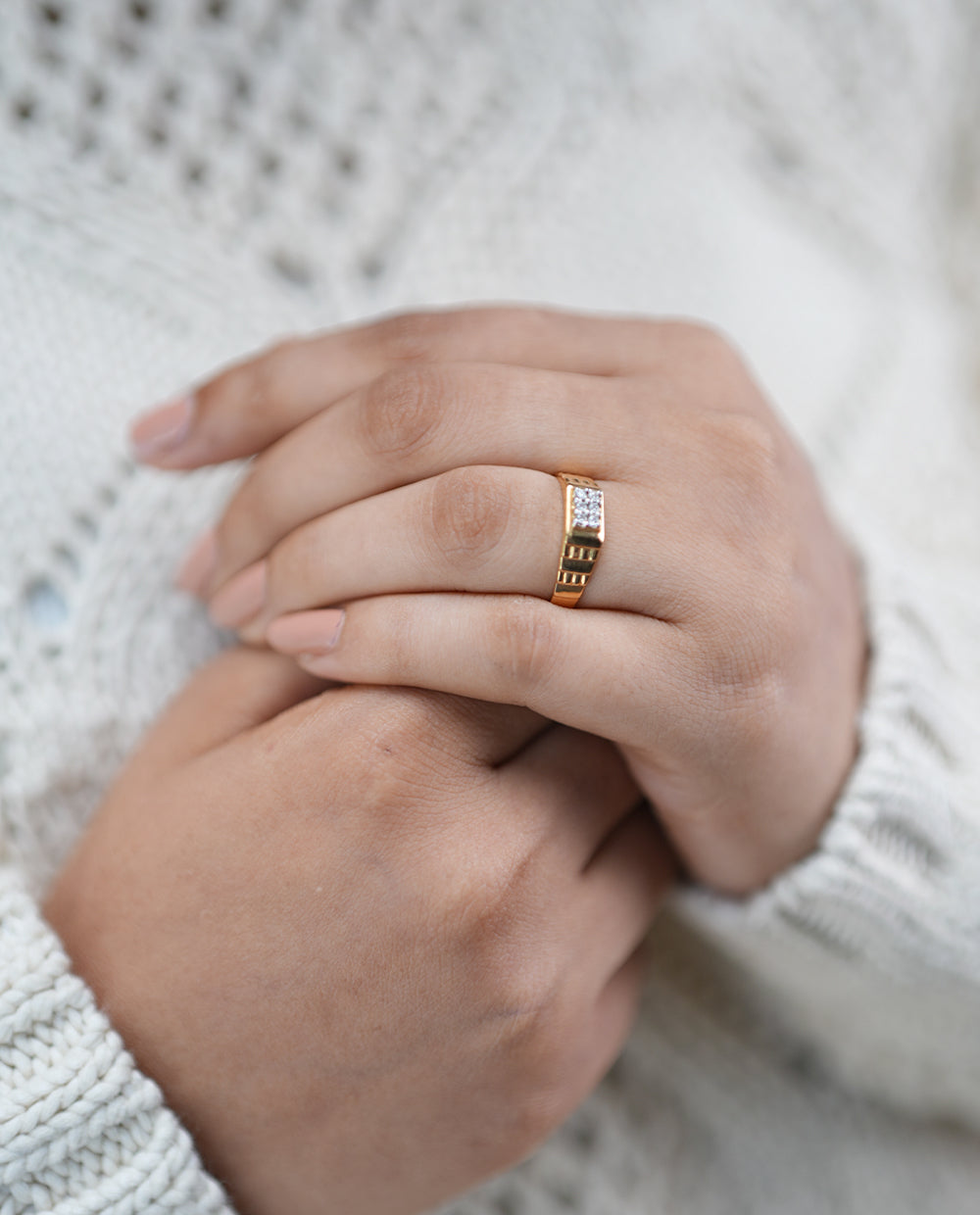 Gents Diamond Ring -18k