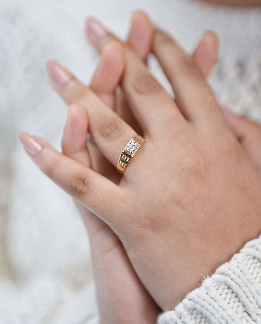 Gents Diamond Ring -18k
