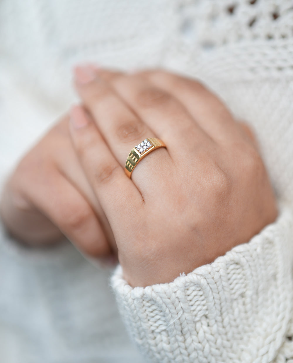 Gents Diamond Ring -18k