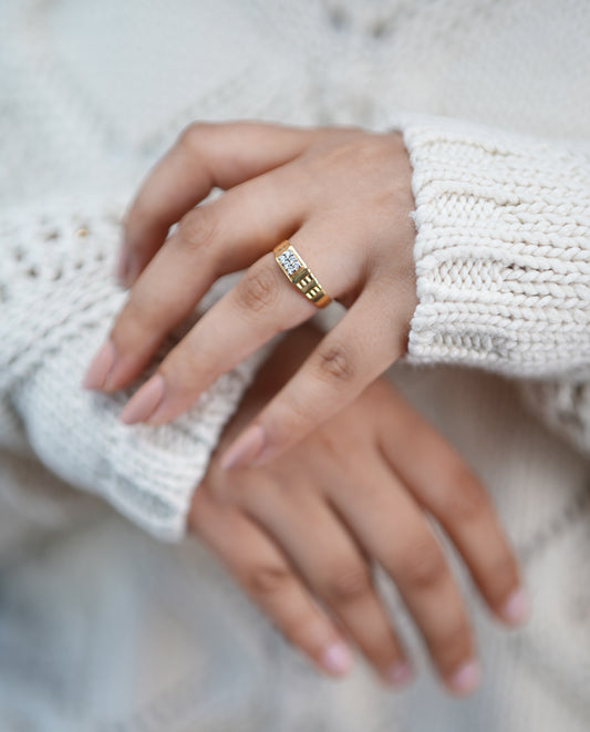Gents Diamond Ring -18k