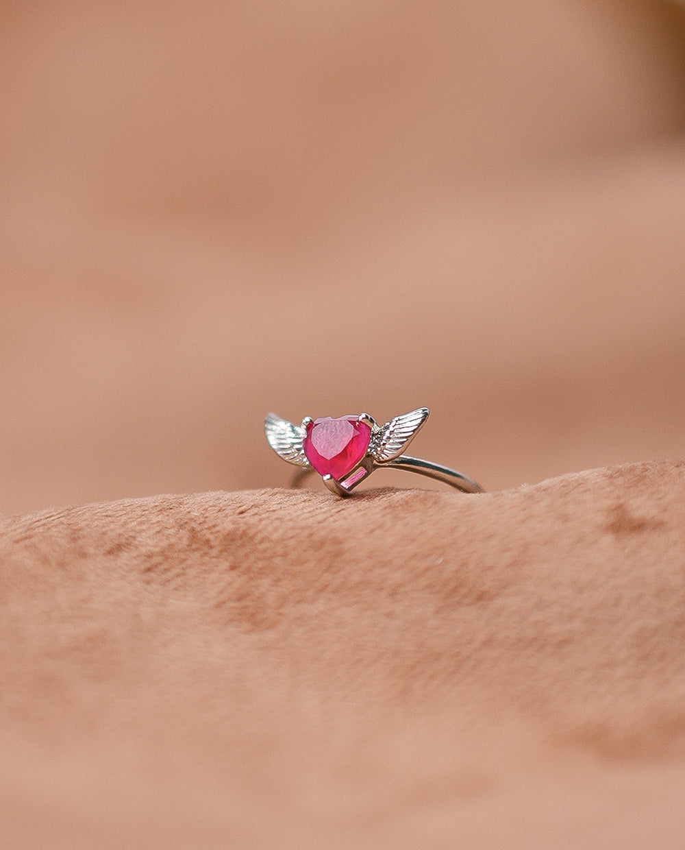 Ladies Silver Angel Ring - 925 Silver