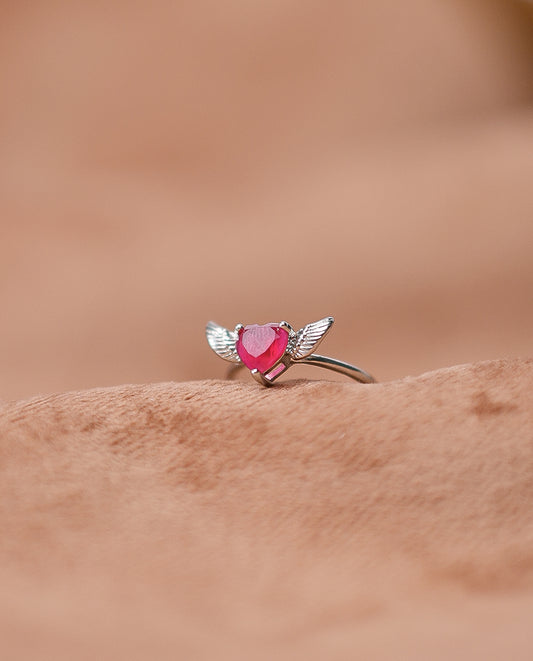 Ladies Silver Angel Ring - 925 Silver