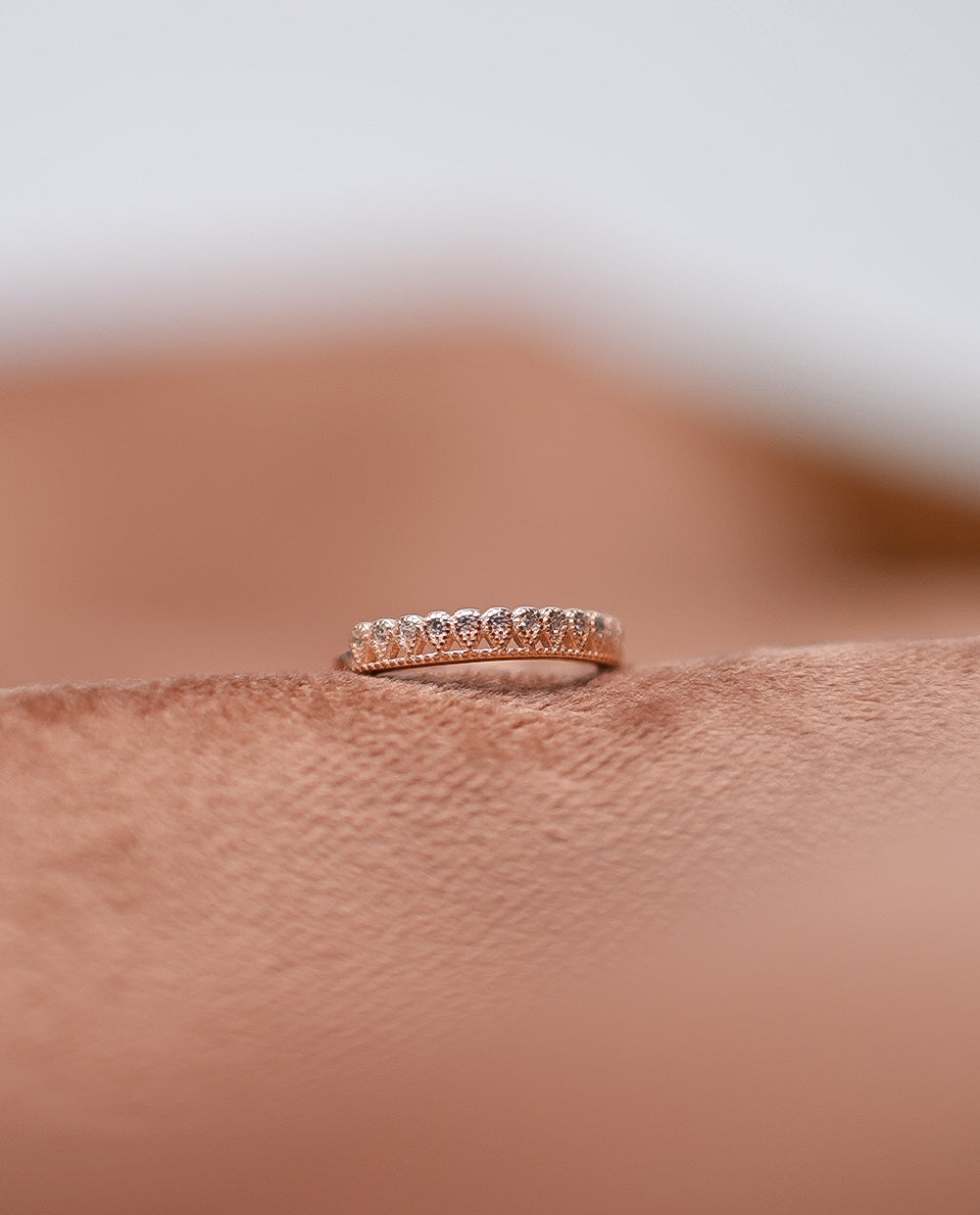 Ladies Rose Silver Ring