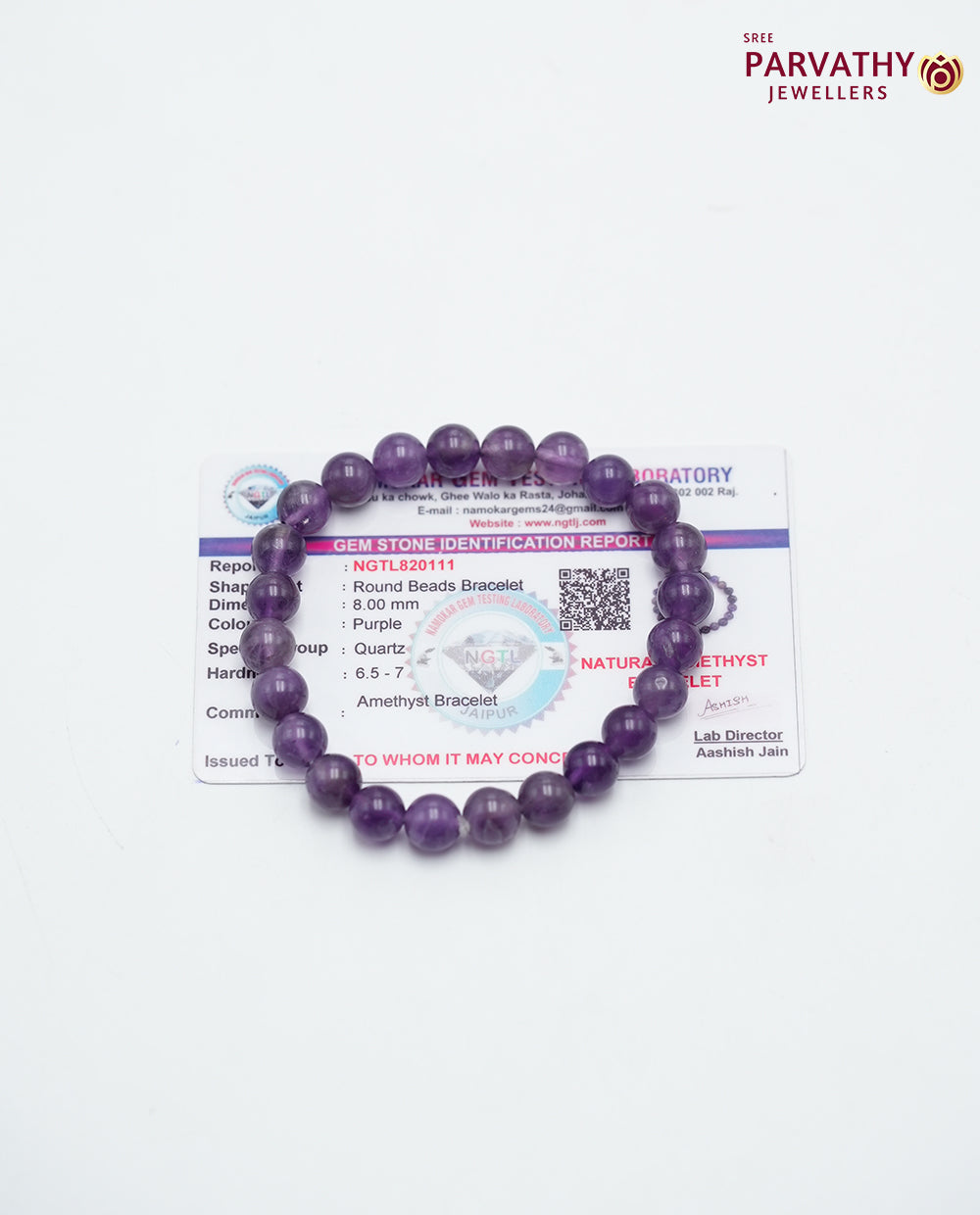 Amethyst Crystal Bracelet-Relaxation,Mental Clarity