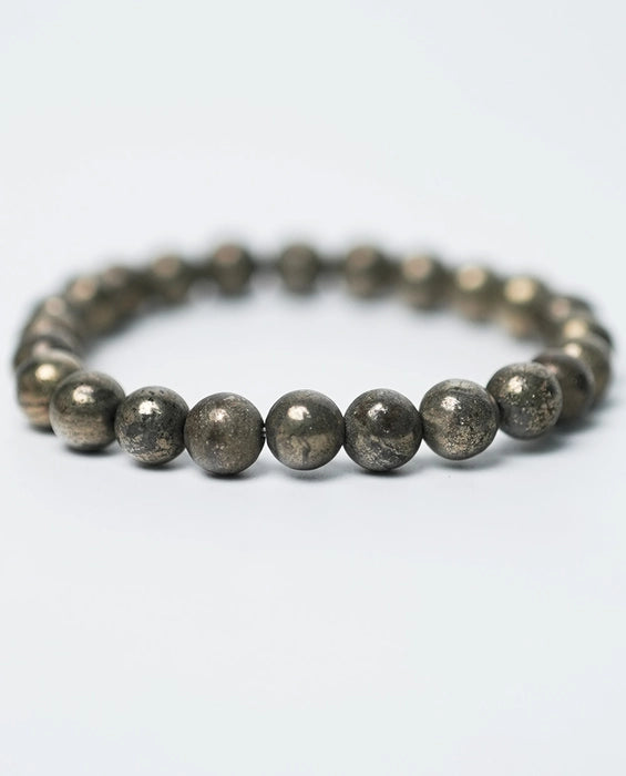 Natural Pyrite Stone unisex Bracelet