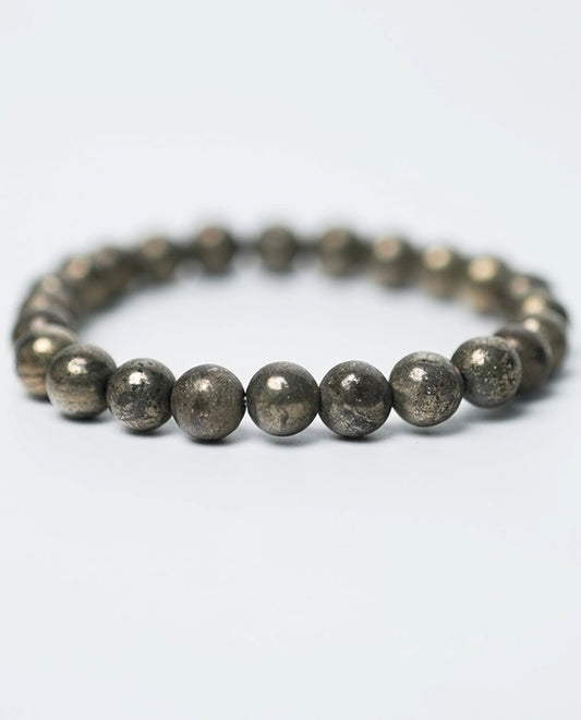 Natural Pyrite Stone unisex Bracelet