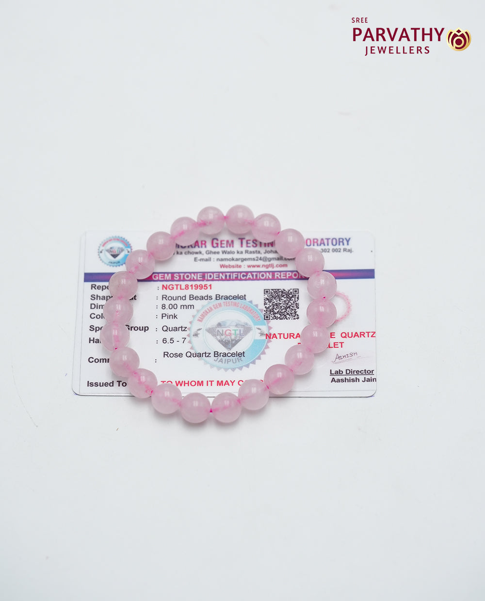 Rose Quartz Crystal Bracelet-Self love,Compassion