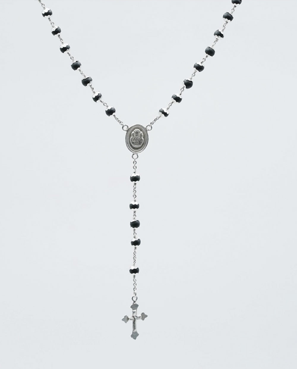 Original Silver Karungali Kontha Mala ( 7MM) (WITH CUP)-certified