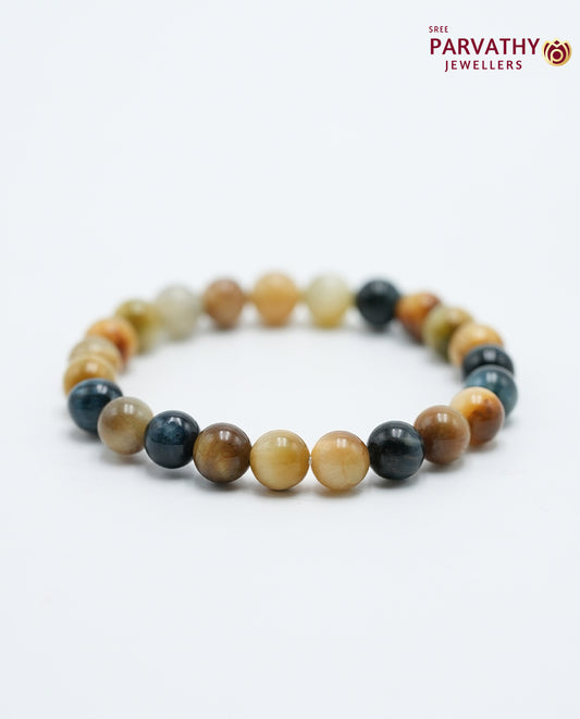 Tricolour Tiger Eye Crystal Bracelet-Confidence,Clarity